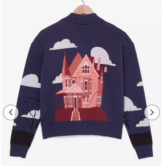 Coraline Clouds Scenic Women's Cardigan Size Medium - Picture 2 of 12